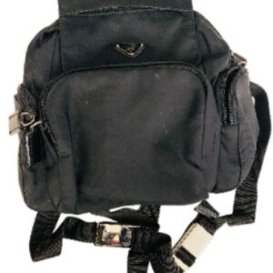 Prada Nylon Vela Mini Backpack Black